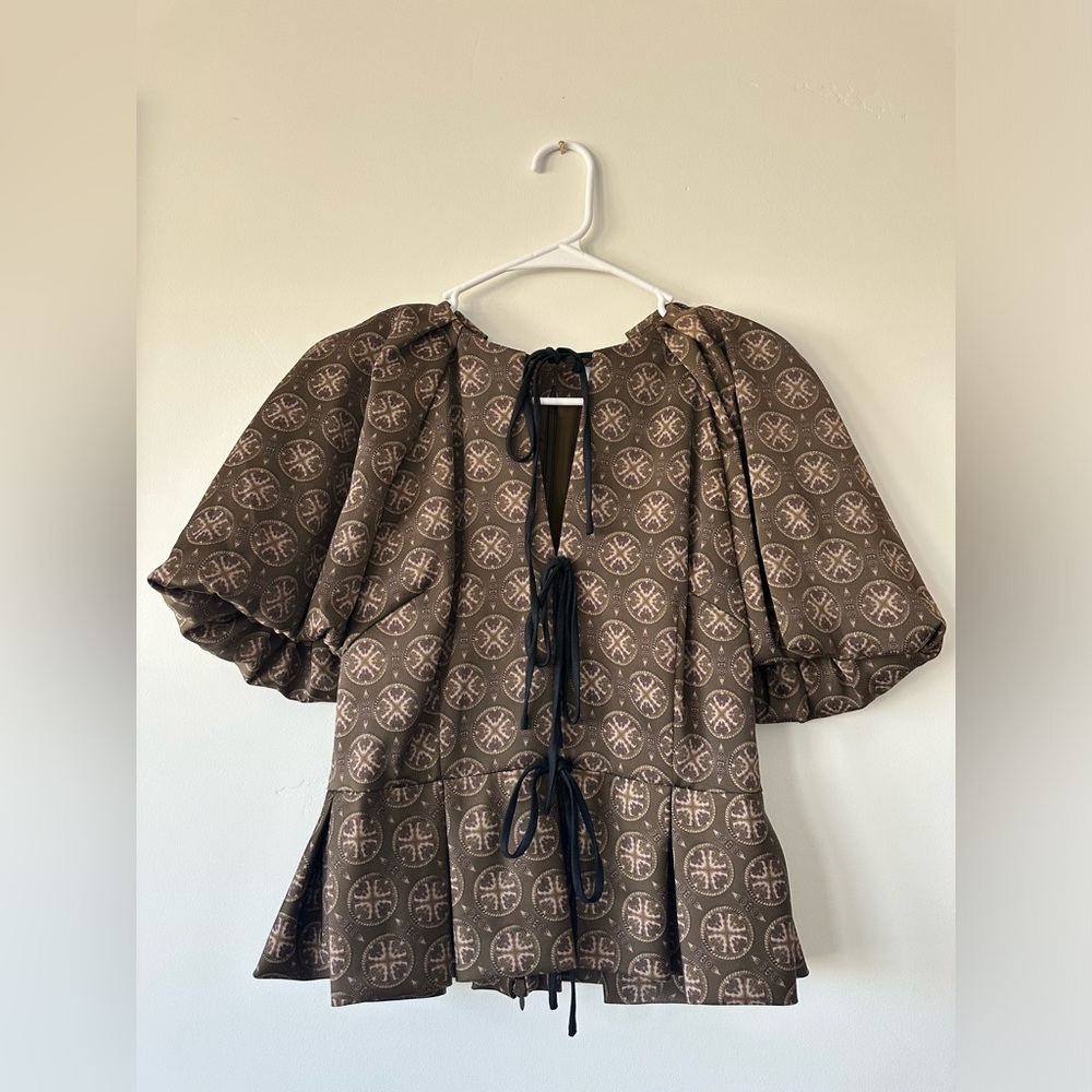 Antonio Melani Peplum Tie Top